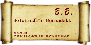 Boldizsár Bernadett névjegykártya