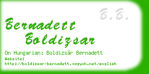 bernadett boldizsar business card