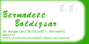 bernadett boldizsar business card